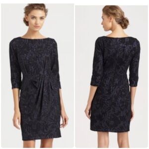 David Meister Black and Purple Sheath dress.